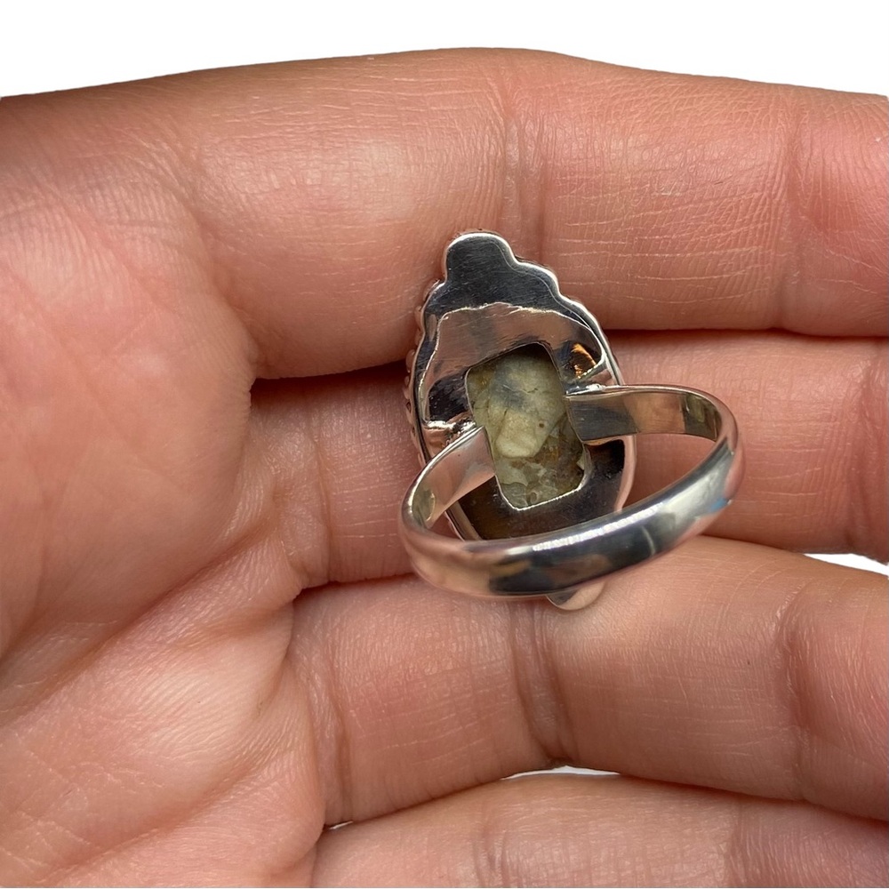 Royston Turquoise Ring Size 8 Solid 925 Sterling … - image 5